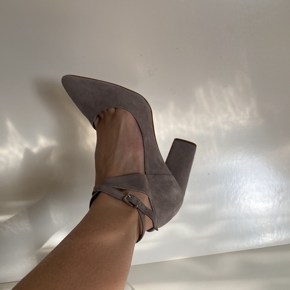 Gianni Bini suede ankle strap pumps